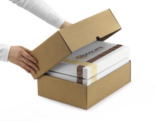 Caisse carton avec couvercle coiffant, 1 onde, 430 x 310 x 105 mm