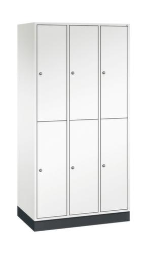 C+P Armoire vestiaire à deux niveaux Intro, largeur de compartiment 260 mm