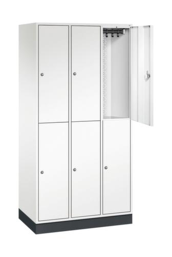 C+P Armoire vestiaire à deux niveaux Intro, largeur de compartiment 260 mm