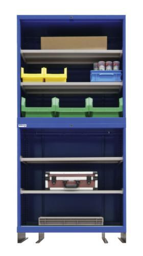 Thurmetall Etagère système Modul 3, 4 tablettes, bleu pigeon/gris pigeon