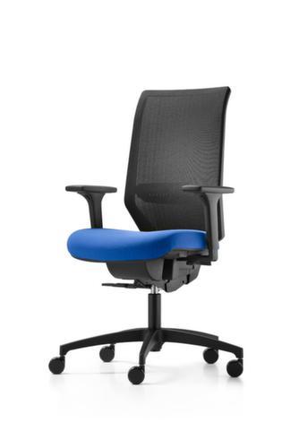 Dauphin Siège de bureau pivotant Shapemesh Plus avec mécanisme synchrone, dossier haut, bleu