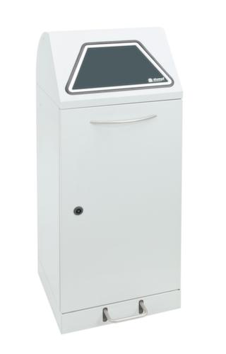 stumpf Récipient pour matières recyclables ininflammables Modul-Vario 75 avec rabat à fermeture automatique, 75 l, gris clair, couvercle gris clair