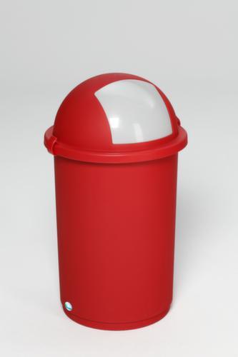 VAR Collecteur de recyclage étanche aux liquides, 50 l, rouge, couvercle argent