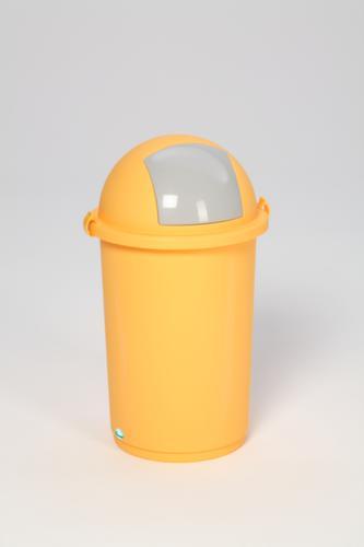 VAR Collecteur de recyclage étanche aux liquides, 50 l, jaune pastel, couvercle argent