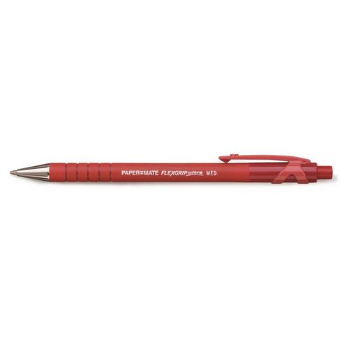 PAPERMATE Stylo à bille Flexigrip Ultra, couleur de police rouge, tige rouge