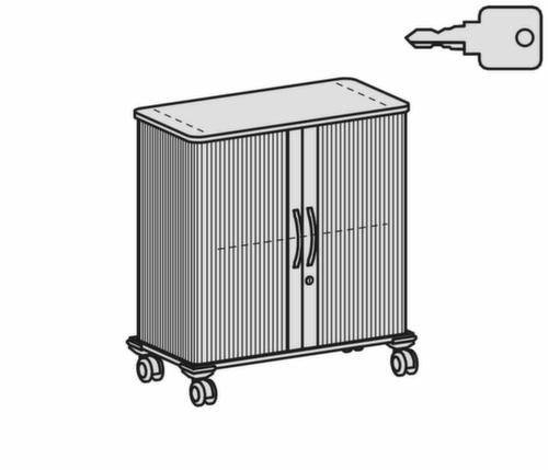 Gera Armoire à rideaux transversaux Pro, 2 hauteurs des classeurs