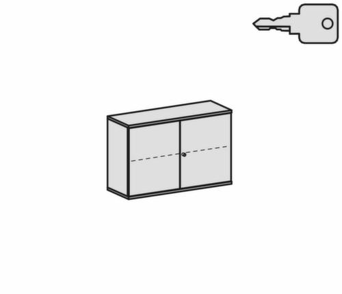 Gera Armoire à portes battantes Pro, 2 hauteurs des classeurs