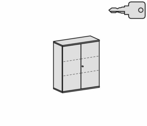 Gera Armoire à portes battantes Pro, 3 hauteurs des classeurs