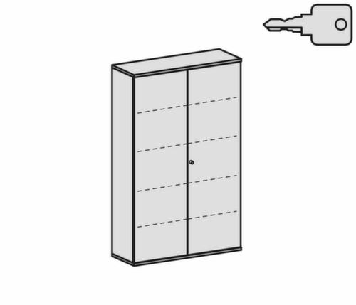 Gera Armoire à portes battantes Pro, 5 hauteurs des classeurs