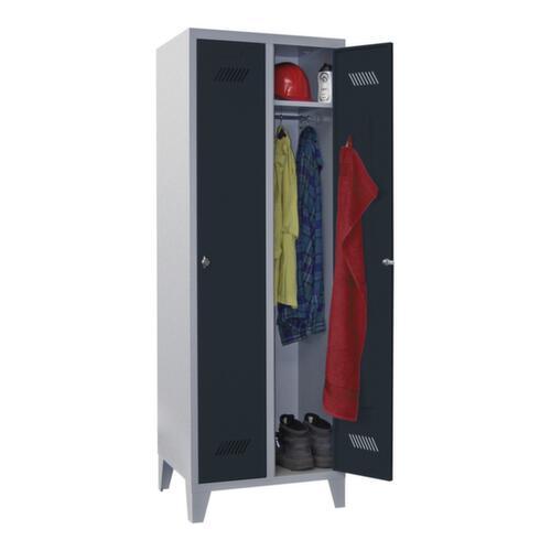 PAVOY Armoire vestiaire Basis gris clair avec 2 compartiments