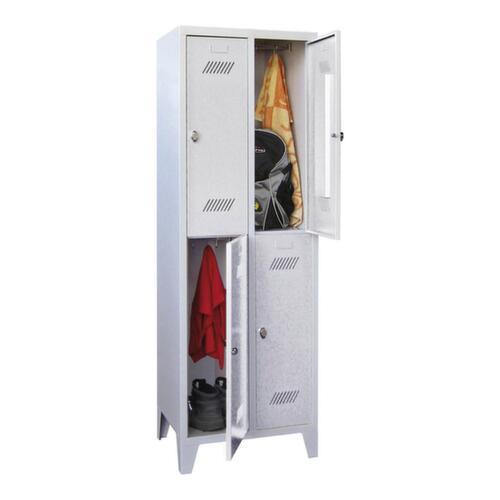 PAVOY Armoire vestiaire Basis gris clair avec 2 compartiments