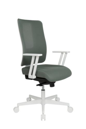 Topstar Siège de bureau pivotant Sitness Life 50 avec support de dossier ouvert, dossier maille avec support ajouré, gris vert