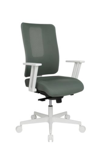 Topstar Siège de bureau pivotant Sitness Life 50 avec support de dossier ouvert, dossier maille avec support ajouré, gris vert