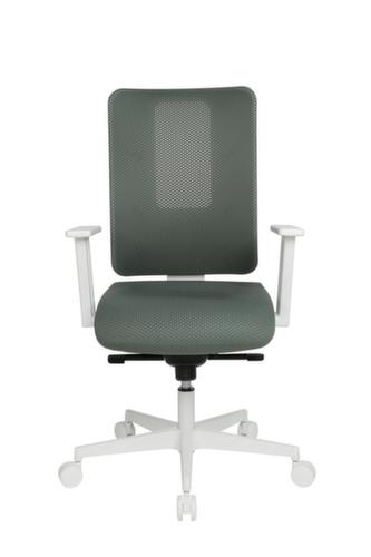 Topstar Siège de bureau pivotant Sitness Life 50 avec support de dossier ouvert, dossier maille avec support ajouré, gris vert