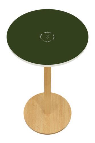 Paperflow Table haute ronde Woody, Ø 600 mm, panneau vert