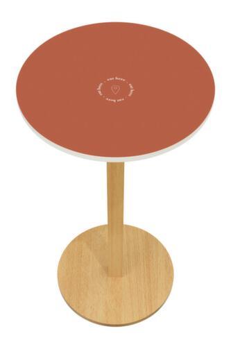 Paperflow Table haute ronde Woody, Ø 600 mm, panneau rouge