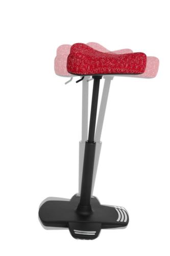 Topstar Siège assis-debout Sitness Work High Falcon avec pied à rebord antibasculement, hauteur d’assise 570 - 850 mm, assise rouge