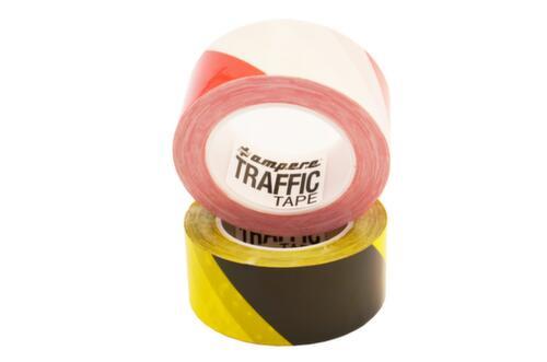 a.m.p.e.r.e. Ruban de marquage au sol TRAFFIC Tape Standard, rouge/blanc