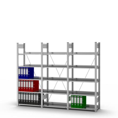 hofe Rayonnage sans boulons pour classeurs élément suivant, 5 tablettes, avec revêtement en zinc anti-corrosion