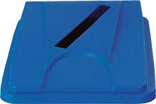 Couvercle probbax® pour le papier pour collecteur de recyclage, bleu