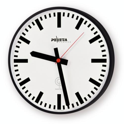 PEWETA Horloge murale avec boîtier métallique, avec cadran à traits, Ø 300 mm