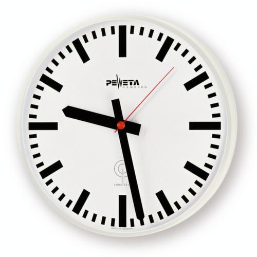 PEWETA Horloge murale avec boîtier métallique, avec cadran à traits, Ø 300 mm