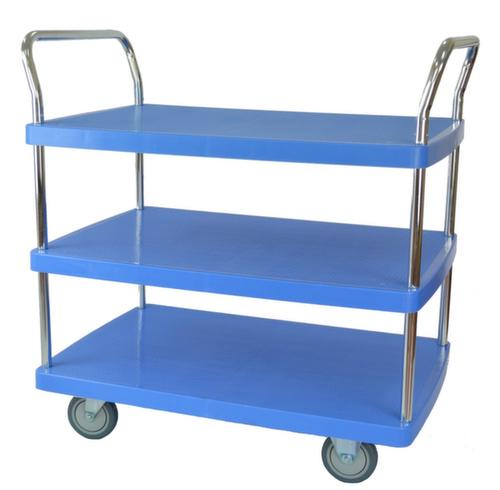 UDOBÄR chariot pour l'alimentaire en plastique, force 150 kg, 3 plateaux