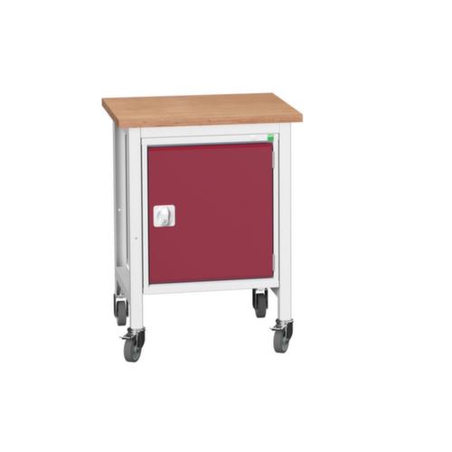 bott Établi mobile verso, 1 armoire, RAL7035 gris clair/RAL3004 rouge pourpre