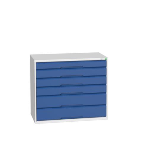 bott Armoire à tiroirs verso, 6 tiroir(s), RAL7035 gris clair/RAL5010 bleu gentiane