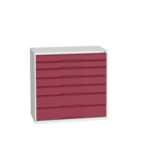 bott Armoire à tiroirs verso, 7 tiroir(s), RAL7035 gris clair/RAL3004 rouge pourpre