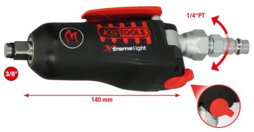 KS Tools Mini clé à chocs pneumatique 3/8" MONSTER Xtremelight avec bascule d'inversion