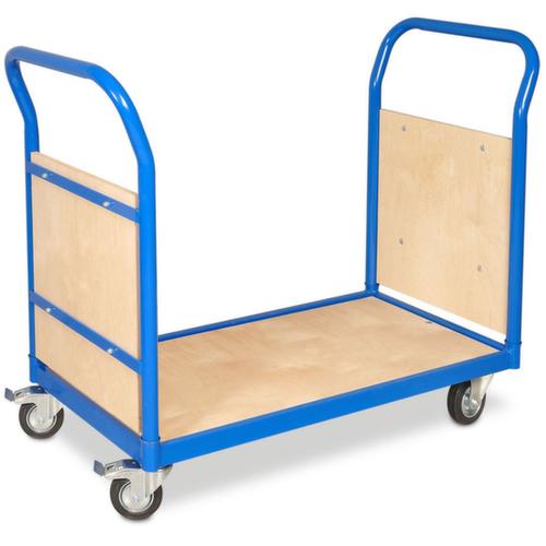 Chariot à double ridelle, force 250 kg, plateau longueur x largeur 950 x 445 mm