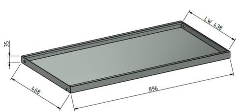 stumpf Etagère coulissante Serie 3000 avec bord pour armoire d'atelier, largeur x profondeur 1000 x 500 mm