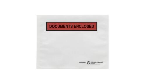 pochette pour documents en papier « Documents enclosed », DIN long