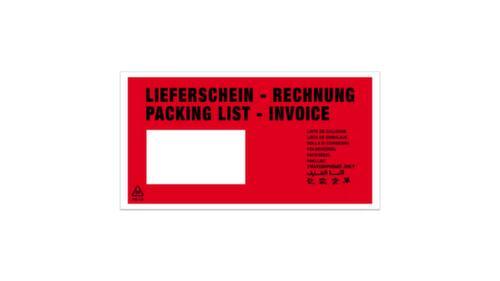 pochette pour documents en papier « Bordereau de livraison - Facture / Packing List - Invoice », DIN long