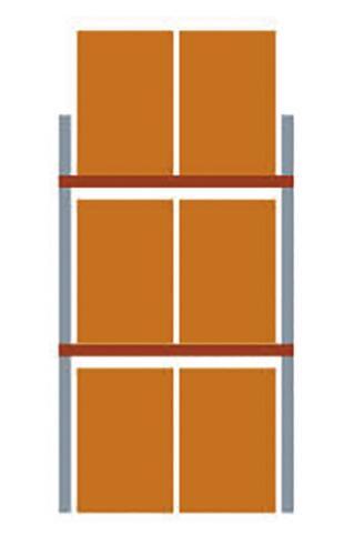 META Rayonnage à palettes MULTIPAL, largeur 1825 mm, pour 6 palettes