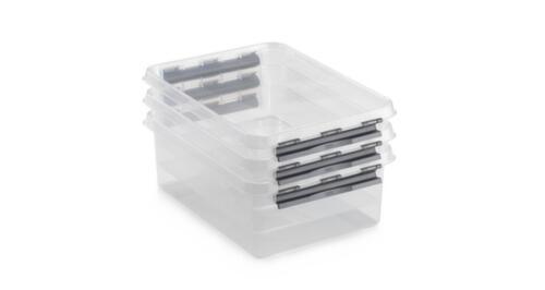 Conteneur de stockage ECO, transparent, capacité 45 l, couvercle