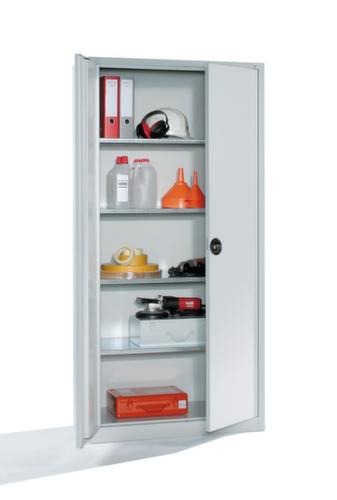 C+P Armoire universelle Eco avec tablettes galvaniséesHxlxP 1950x940x400 mmen gris clair