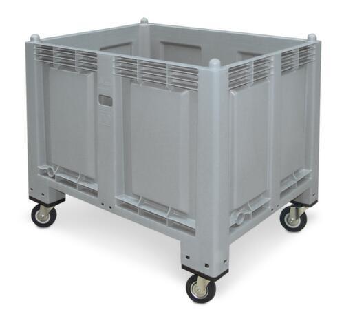 Grands conteneurs, capacité 550 l, gris, 4 roulettes pivotantes