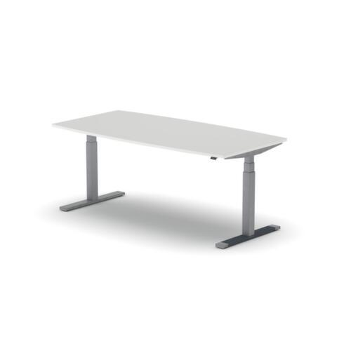 Nowy Styl Table de conférence hauteur réglable électriquement eModel 3.0, largeur x profondeur 1800 x 800 mm, panneau MB White Grey