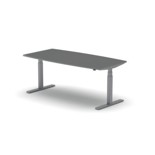 Nowy Styl Table de conférence hauteur réglable électriquement eModel 3.0, largeur x profondeur 1800 x 800 mm, panneau MS Slate