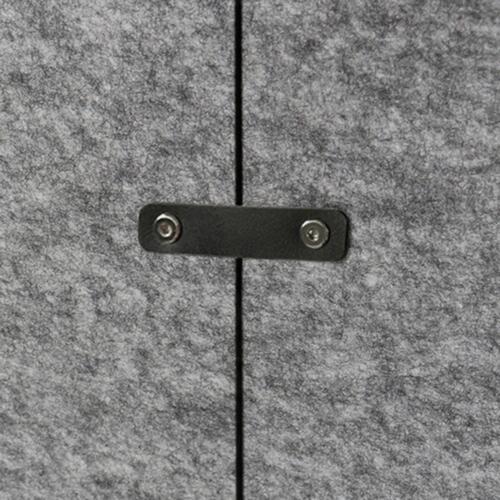 cloison acoustique sans cadre autonome, hauteur x largeur 1800 x 1000 mm, paroi gris chiné