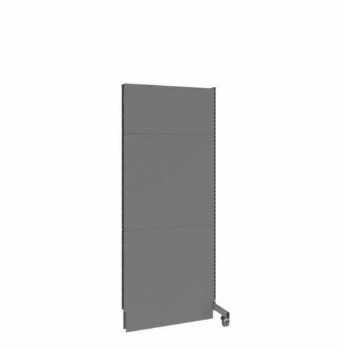 cloison acoustique démontable Mobil élément d'extension, hauteur x largeur 2500 x 1000 mm, paroi RAL7037 gris poussière