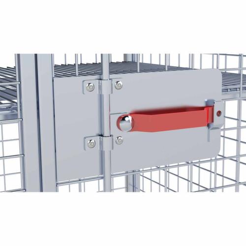 Bac sur roulettes de sécurité à porte à double battant, force 500 kg, longueur x largeur 1200 x 800 mm