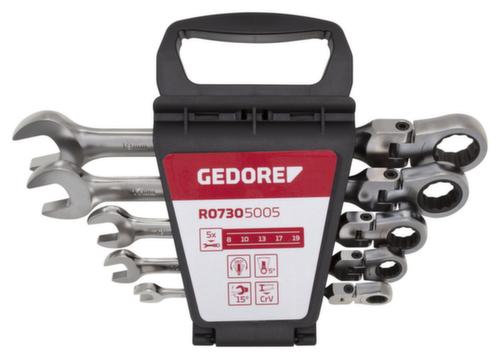 GEDORE R07305005 Jeu de clés mixtes à cliquet articulées SW8-19 mm