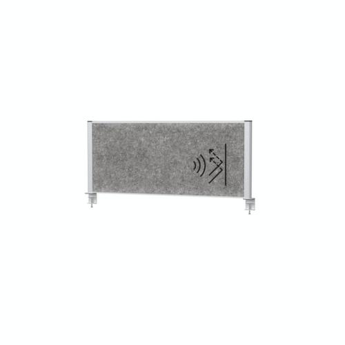 MAUL Cloison de table MAULconnecto, hauteur x largeur 515 x 1200 mm, paroi gris foncé