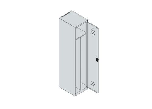 C+P Armoire vestiaire Classic Plus pour une séparation en noir et blanc, largeur de compartiment 400 mm