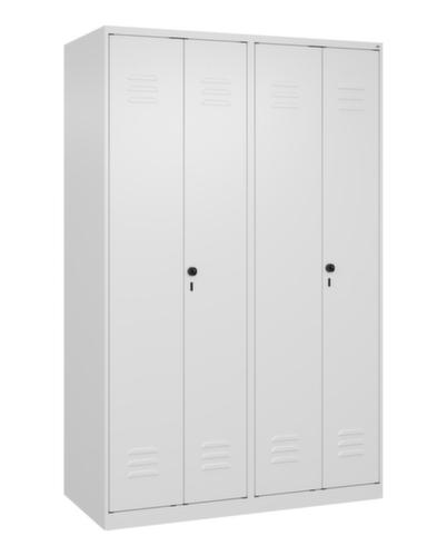 C+P Armoire vestiaire pour EPI Classic Plus pour une séparation en noir et blanc, largeur de compartiment 300 mm