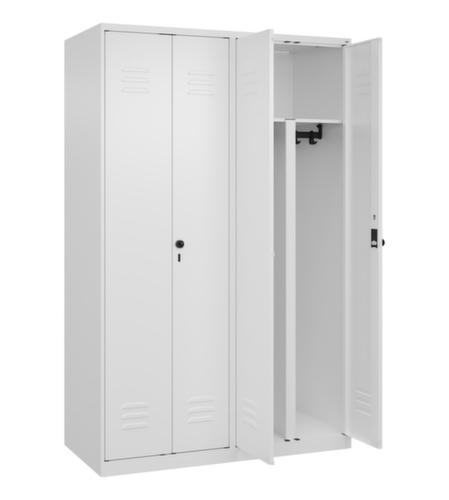 C+P Armoire vestiaire pour EPI Classic Plus pour une séparation en noir et blanc, largeur de compartiment 300 mm