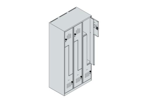 C+P Armoire vestiaire Z Classic Plus, largeur de compartiment 150/300 mm